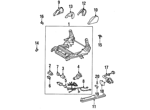 1999 Toyota Avalon Tracks & Components Diagram 2 - Thumbnail