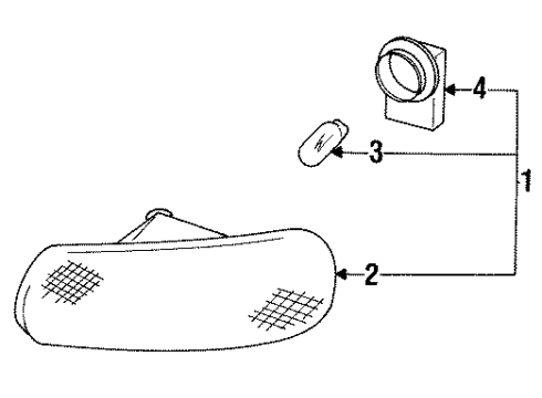 1997 Toyota Supra Front Lamps - Side Marker Lamps Diagram