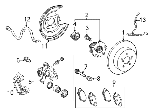 2017 Toyota Prius Rear Brakes Diagram