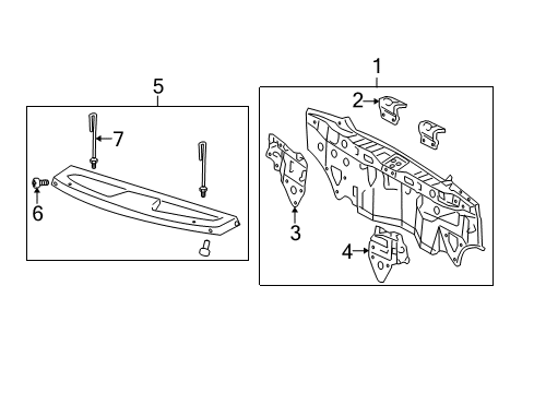 2009 Scion xD Rear Body Diagram