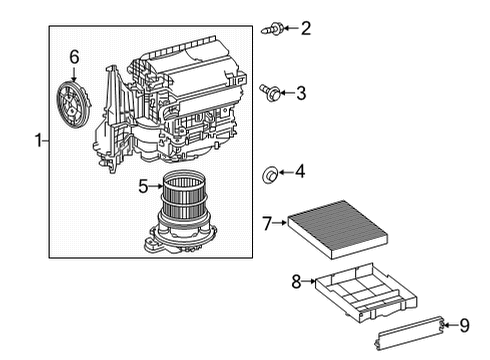 2023 Toyota RAV4 Prime Blower Motor & Fan Diagram