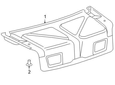 1997 Toyota Camry Interior Trim - Trunk Lid Diagram