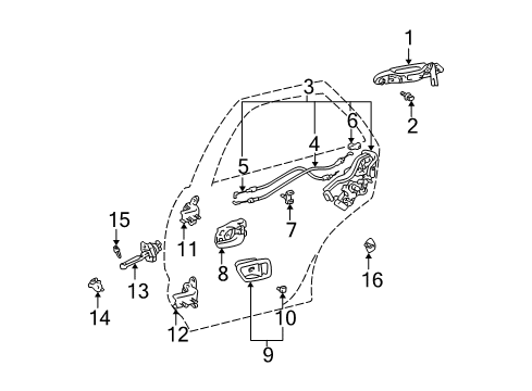 Plug, Front Door Inside Handle Bezel, Driver Side Diagram for 69284-30040-B6