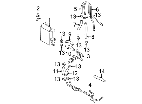 Tube, Oil Cooler Inlet Diagram for 32921-48010