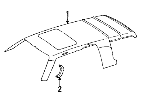 1992 Toyota Land Cruiser Headliner Diagram