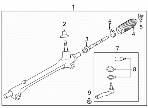2022 Toyota GR86 Steering Column & Wheel, Steering Gear & Linkage Diagram 1 - Thumbnail