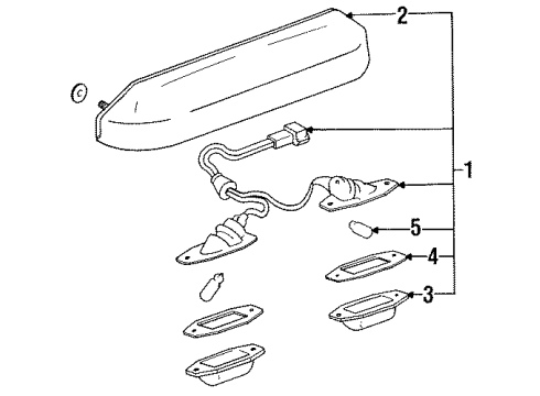 1992 Toyota Land Cruiser License Lamps Diagram