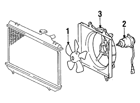1995 Toyota Paseo Cooling System, Radiator, Water Pump, Cooling Fan Diagram
