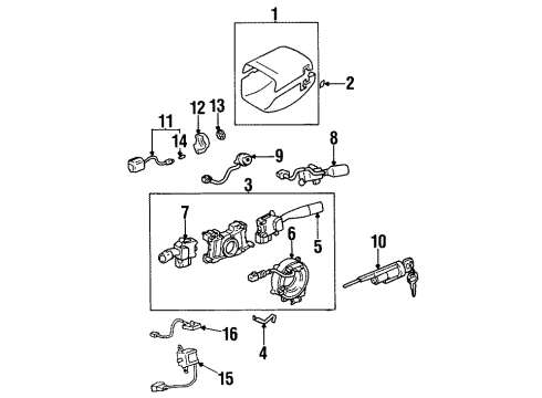 1996 Toyota Avalon Control Module Diagram for 88240-41010