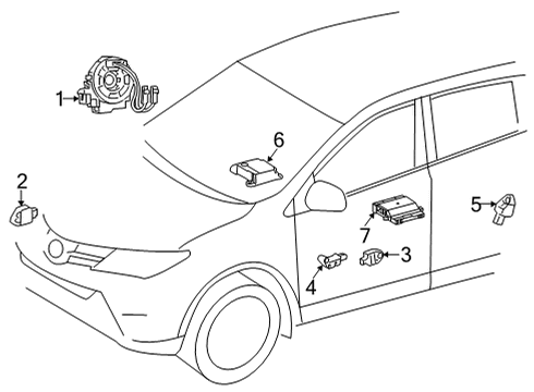2022 Toyota Venza SDM Module Diagram for 89170-48E30