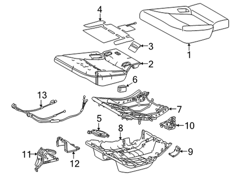 Blower, Seat Cushion Climate Control, Passenger Side Diagram for 85860-42010