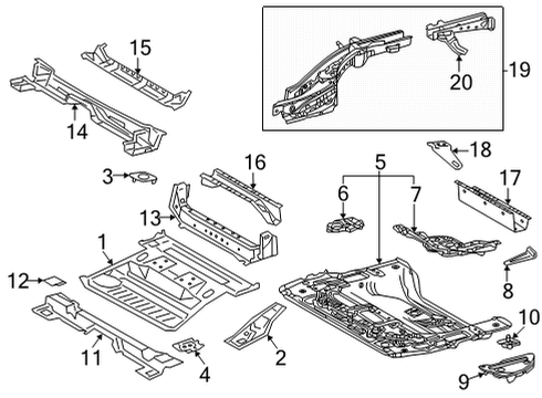 Reinforce Sub-Assembly, Belt Anchor, Passenger Side Diagram for 57803-42020