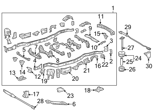 Bolt(For Body Mount Cushion) Diagram for 90119-A0540