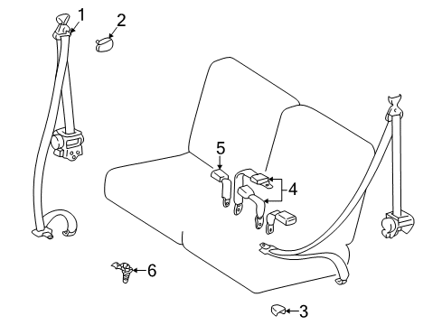Bracket Sub-Assembly, Tether Anchor Diagram for 73709-20010