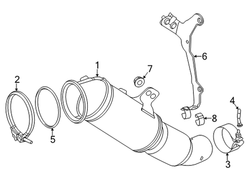 2022 Toyota GR Supra Exhaust Components Diagram 2 - Thumbnail
