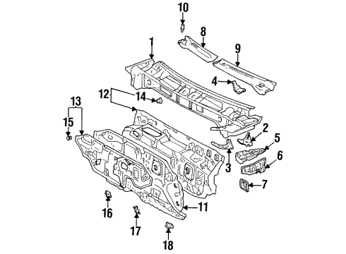 1999 Toyota Avalon Cowl Diagram