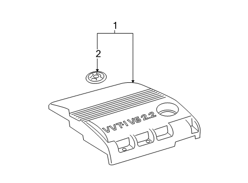 2008 Toyota Solara Engine Appearance Cover Diagram 2 - Thumbnail