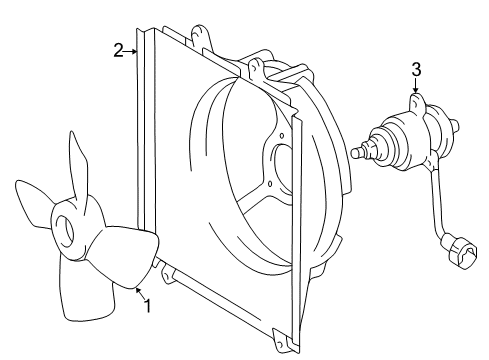 2000 Toyota RAV4 Cooling System, Radiator, Water Pump, Cooling Fan Diagram