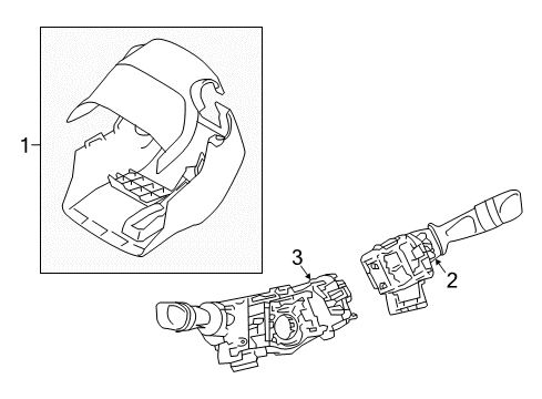 2018 Toyota Corolla iM Shroud, Switches & Levers Diagram