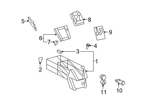 2009 Scion xB Center Console, Front Console Diagram 2 - Thumbnail