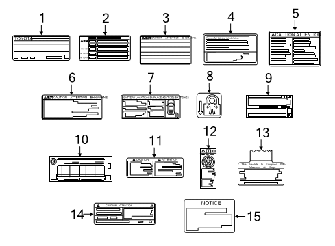 2017 Toyota Prius Information Labels Diagram