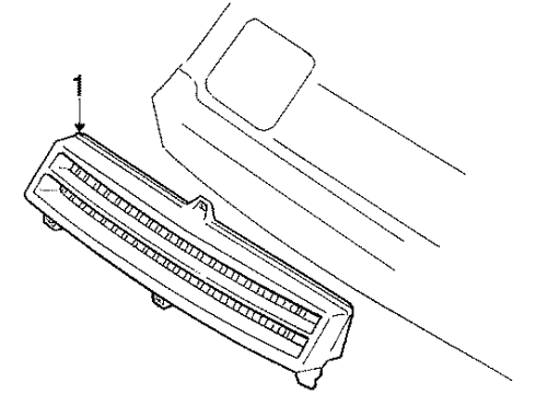1984 Toyota Celica Nameplate, Front Diagram for 75321-19795