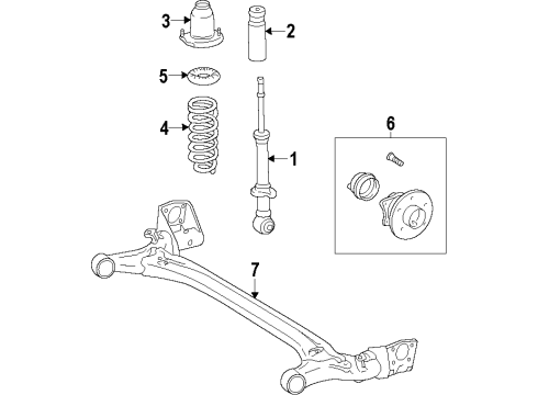 2012 Toyota Matrix Rear Suspension, Control Arm Diagram 5 - Thumbnail