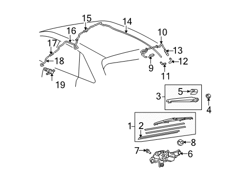 2014 Toyota Venza Lift Gate - Wiper & Washer Components Diagram