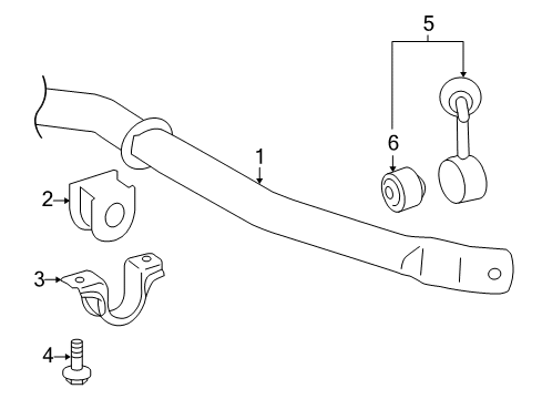Link Assembly, Front Stabilizer Diagram for 48820-60071