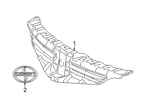 2013 Scion tC Grille & Components Diagram