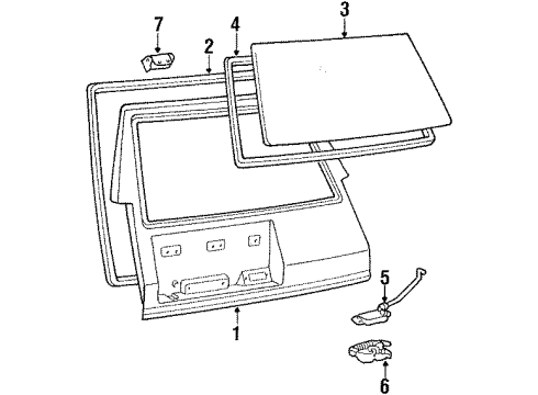 1985 Toyota Tercel Rear Motor Diagram for 85120-16150