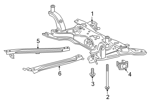 2021 Toyota Prius AWD-e Suspension Mounting - Front Diagram