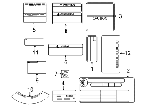 2022 Toyota GR86 Information Labels Diagram
