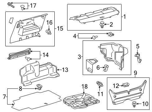 2017 Toyota Camry Interior Trim - Rear Body Diagram 1 - Thumbnail