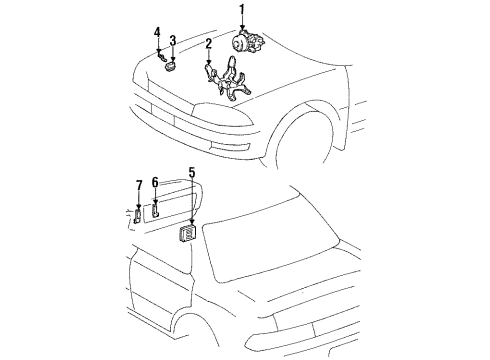 1993 Toyota Camry ABS Components Diagram