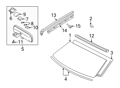 Holder Sub-Assembly, Inner Mirror Diagram for 87808-24010