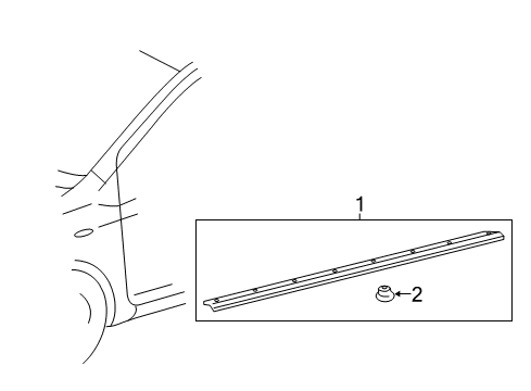 2012 Toyota Yaris Exterior Trim - Pillars, Rocker & Floor Diagram 1 - Thumbnail