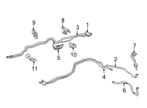 2017 Toyota Land Cruiser Rear A/C Lines Diagram