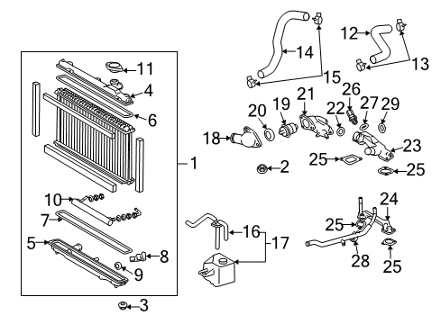 Clip, Radiator Hose Diagram for 90466-41008