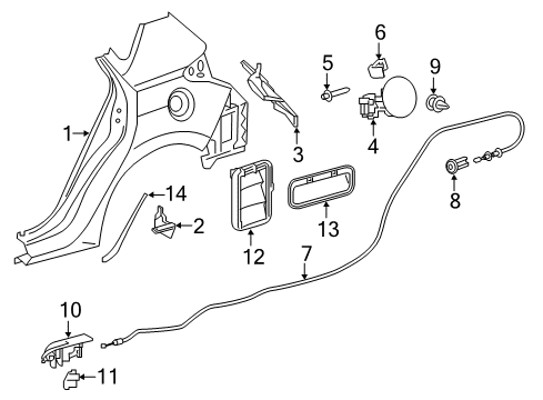 2018 Toyota Corolla iM Fuel Door Diagram