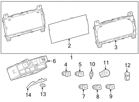 2023 Toyota Crown Cluster Assembly Diagram for 83800-3AV21