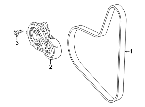 2022 Toyota Corolla Cross Belts & Pulleys Diagram