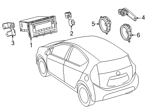 2012 Toyota Prius C Sound System Diagram