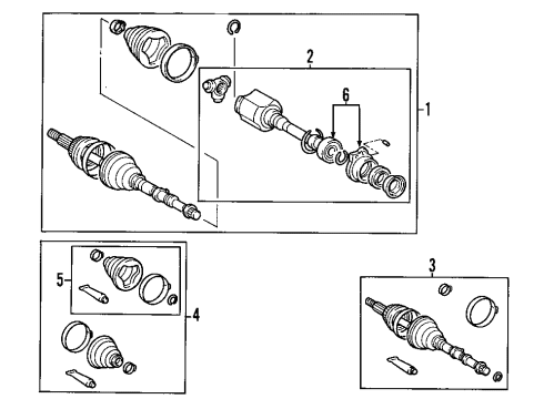 2003 Toyota MR2 Spyder Rear Axle Shafts & Joints, Drive Axles Diagram
