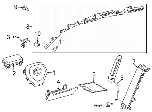 2023 Toyota Corolla Front Impact Sensor Diagram for 89173-09D60
