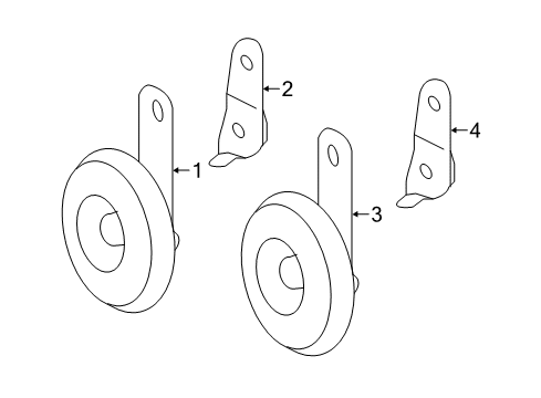 2021 Toyota Prius AWD-e Horn Diagram