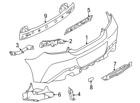 2022 Toyota GR86 Bumper & Components - Rear Diagram