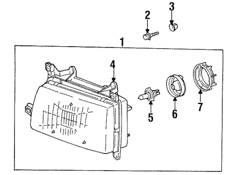 1994 Toyota T100 Bulbs Diagram