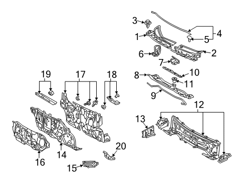 2012 Toyota Matrix Cowl Diagram
