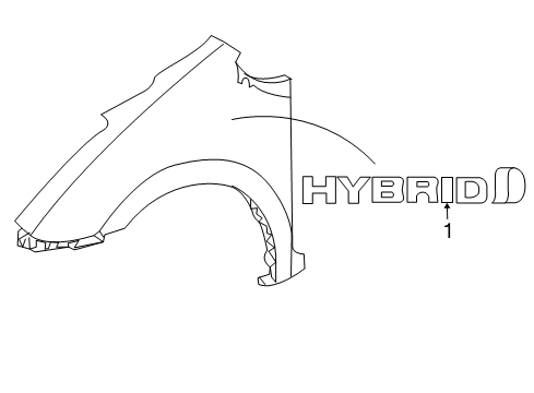 2008 Toyota Prius Exterior Trim - Fender Diagram